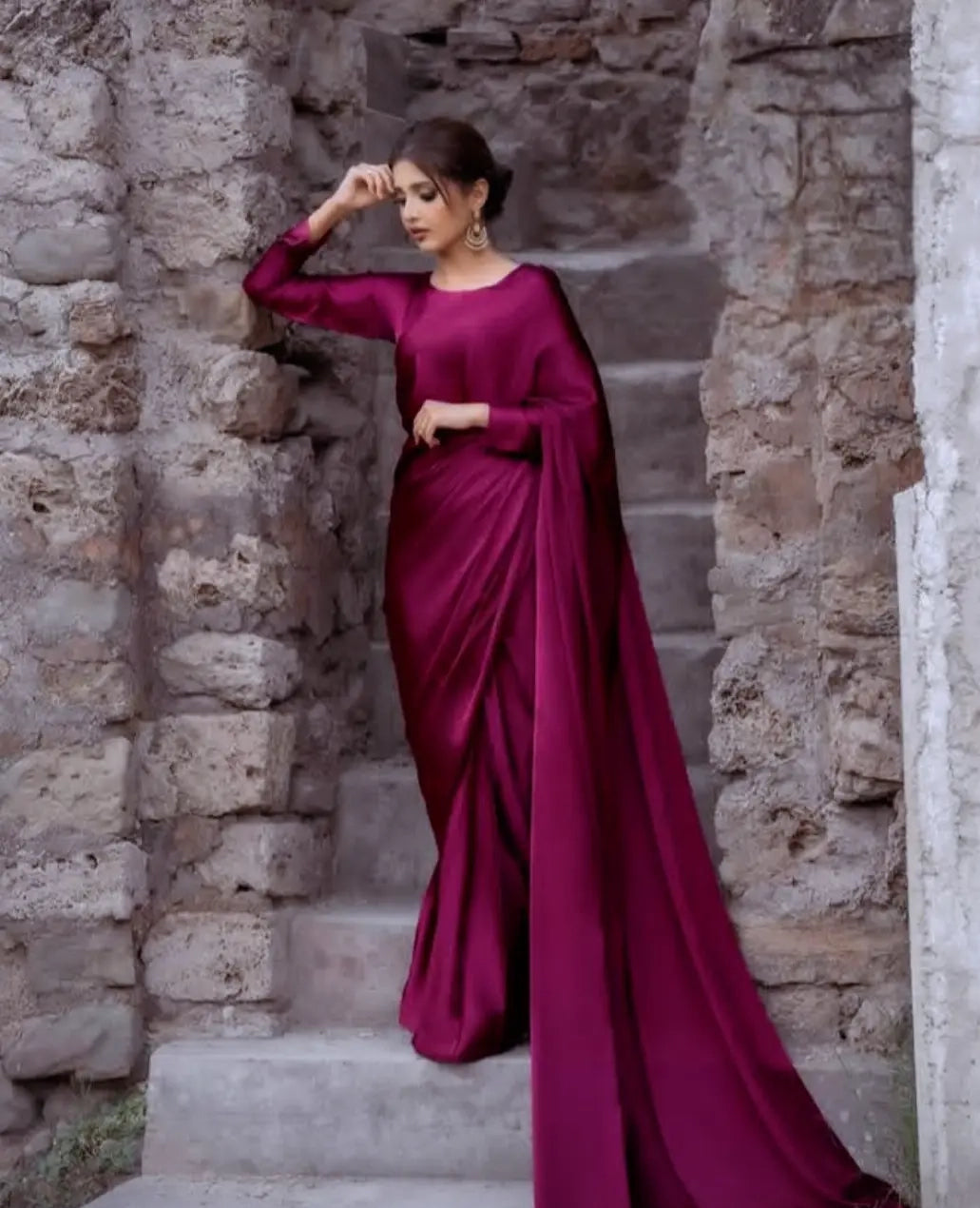 PINK COLOUR SILK SAREE