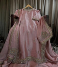 Elegant Pastel Pink Tissue Silk Wedding 3pc Outfit